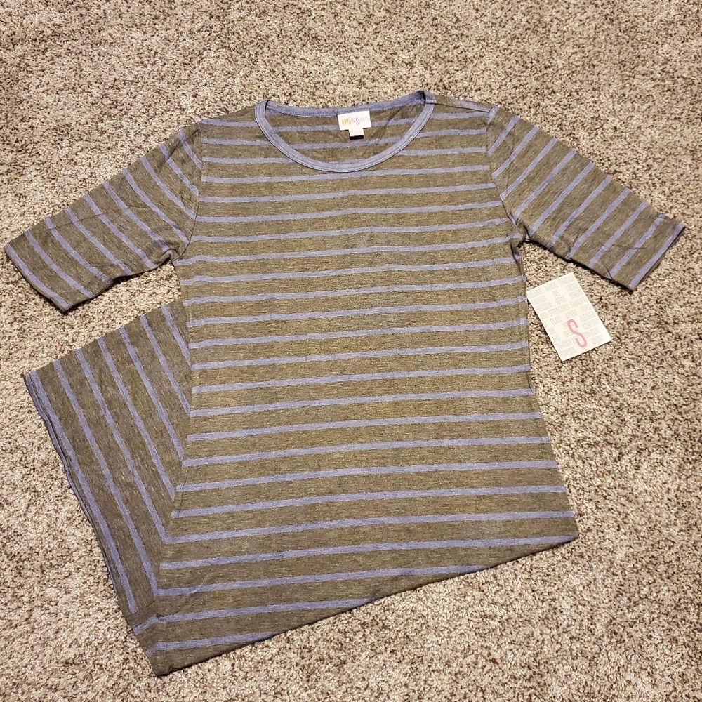 LulaRoe Julia Striped Midi Knit Crewneck Dress